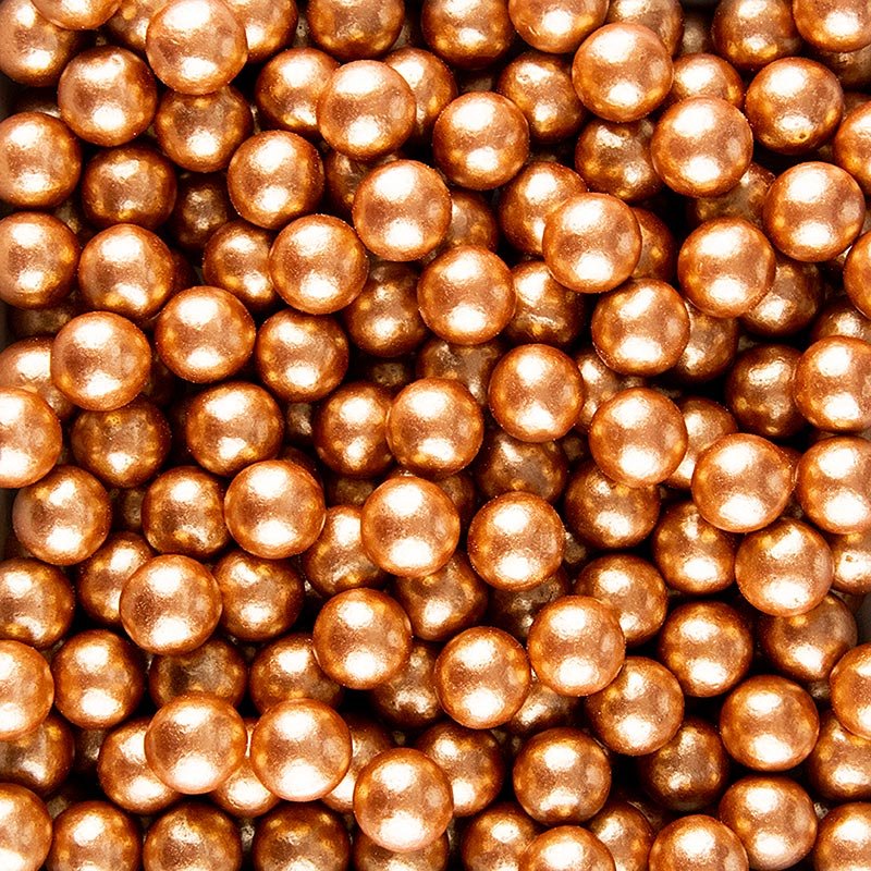 Mini Pearl Bronze, bronze Schokoladenperlen, 14mm, Dobla, 468 g, 312 St | Couverture, Schoko - Formen, Schoko - Produkte | thungourmet