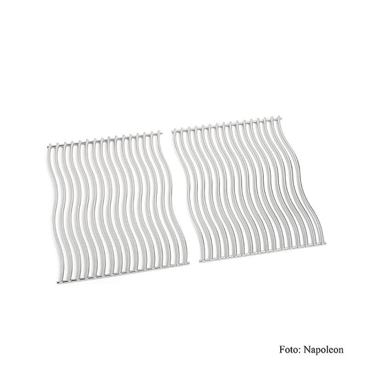 Two stainless steel replacement grill grates for Napoleon Grill Prestige 425 (S83013) model, set of 2