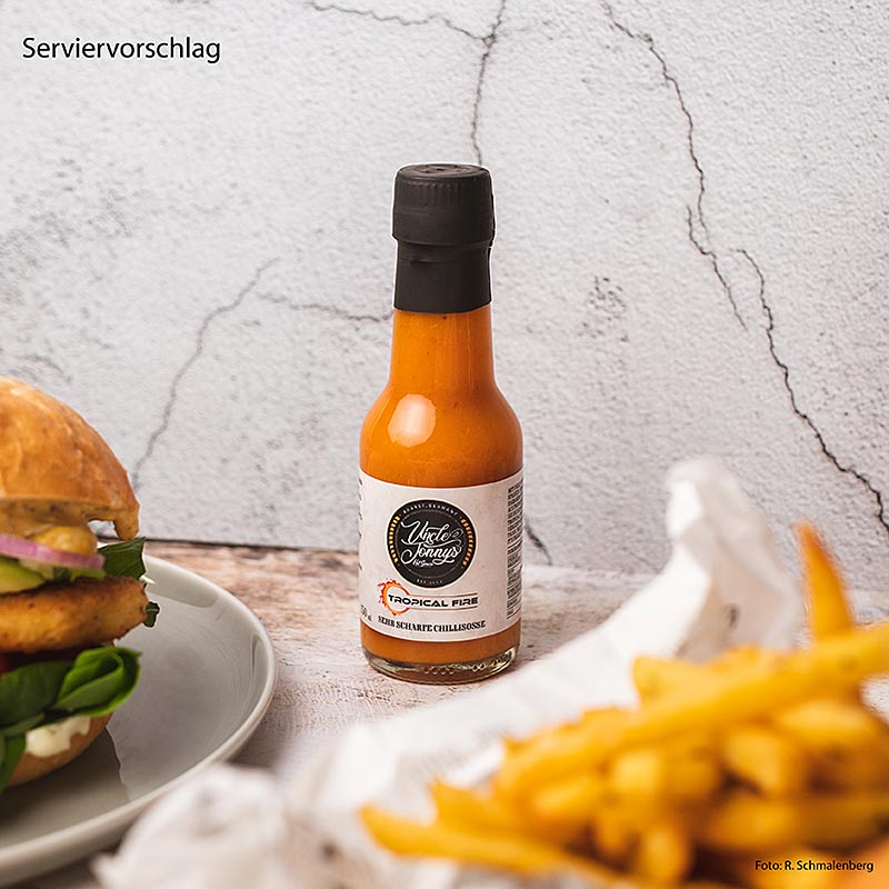 Uncle Jonnys Hot Sauce, Tropical Fire, 150 ml | Saucen, Suppen, Fonds | thungourmet