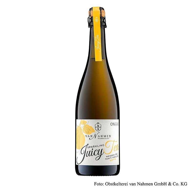 Sparkling Juicy Tea - thé blanc - vanille de Tahiti - coing, van Nahmen, BIO, 750 ml Café, thé, boissons sans alcool | thungourmet