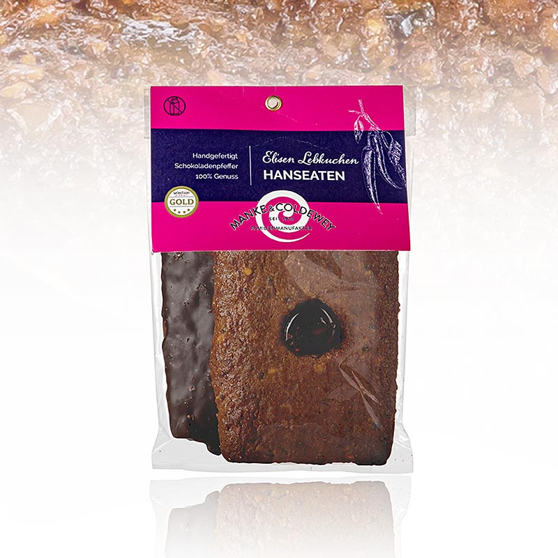 Hanseaten Elisen Lebkuchen, 2 Sorten, Manke & Coldewey, 140 g, 2 x 70g