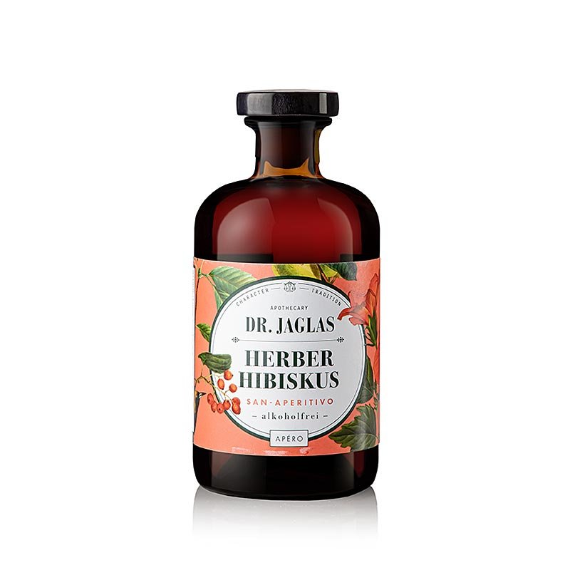 Dr. Jaglas - "Herber Hibiskus" San Aperitivo Apero, alkoholfrei, VEGAN, 500 ml | Spirituosen & andere alkolische Getränke | thungourmet