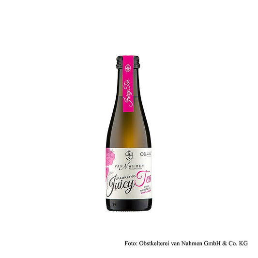 Sparkling Juicy Tea Rose - Darjeeling Tee - Rhabarber, van Nahmen, BIO, 200 ml