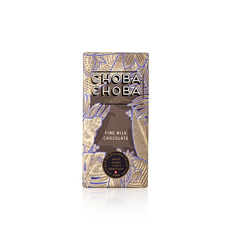 Cioccolato al latte fine 41%, tavoletta di cioccolato al latte, Choba Choba, BIO, 91 g
