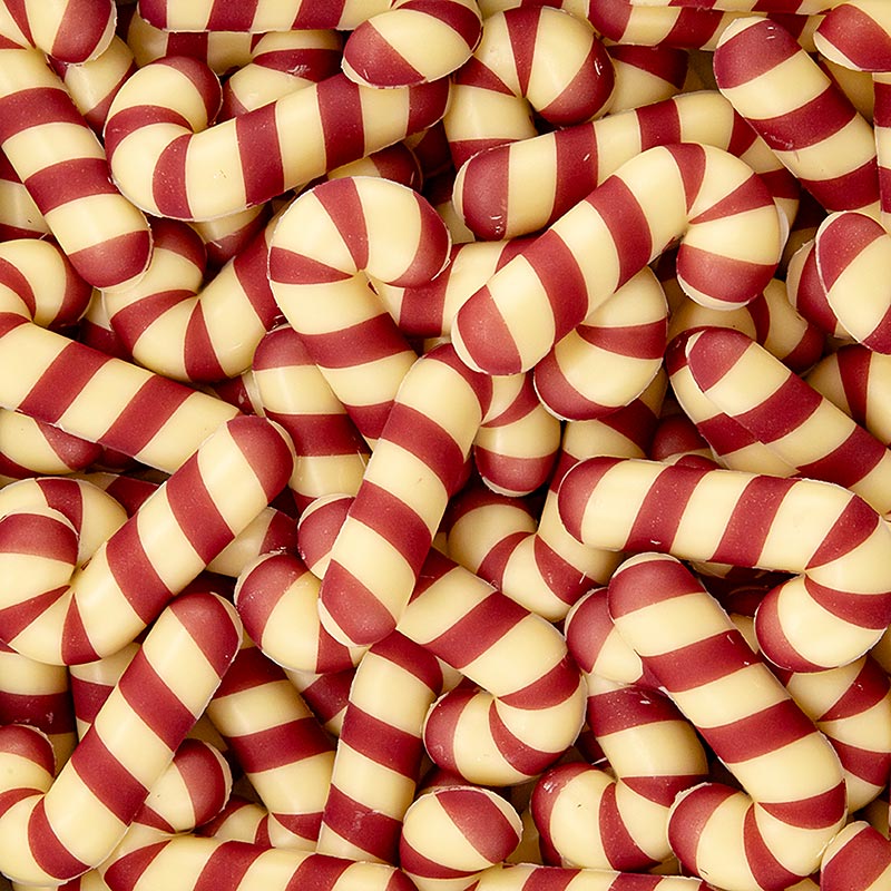 Decorazione al cioccolato "Candy Cane / Bastoncino di zucchero", 44x22 mm, Dobla (77629), 400 g, 120 pezzi