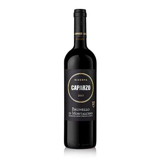 Caparzo 2017 Brunello di Montalcino RISERVA Rotwein trocken Toskana 0,75 l 96 WS, 750 ml - edler trockener Rotwein aus der Toskana mit 96 Punkten von Wine Spectator, erhältlich in einer Flaschengröße von 0,75 l