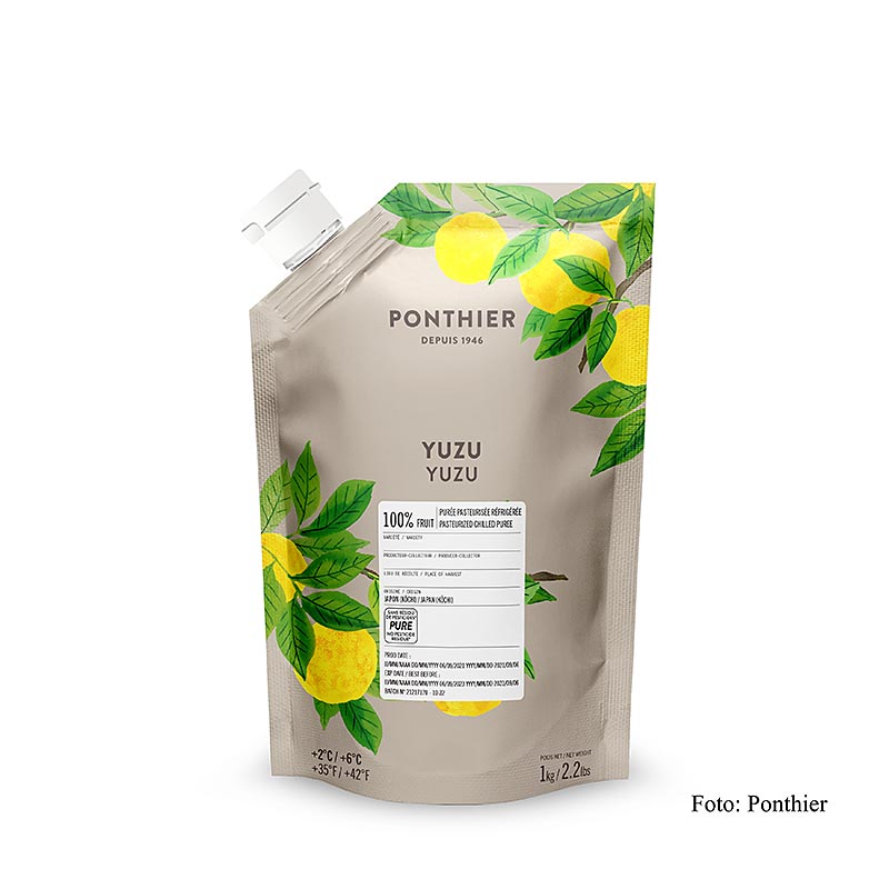 Ponthier Yuzu Püree, ungezuckert, 100 % Frucht, 1 kg