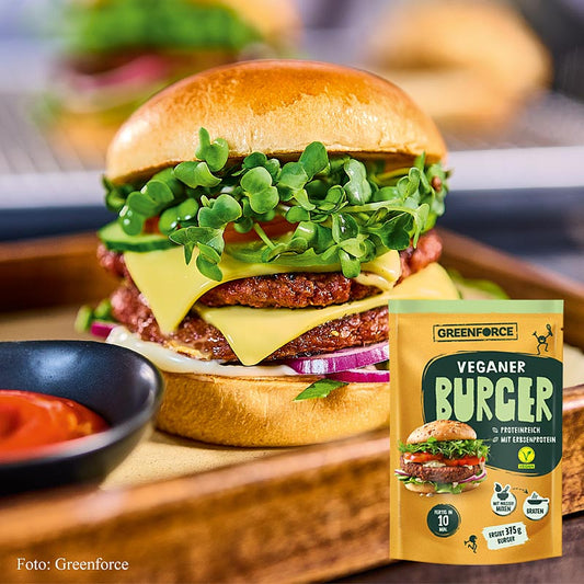 Greenforce Mix für vegane Burger Patties, aus Erbsenprotein, 125 g