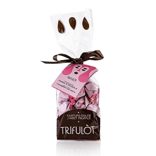 Tartuflanghe Mini Trüffelpralinen "trifulòt", Erdbeer & Sahne 180 g | Gebäck, Pralinen, Snacks | thungourmet
