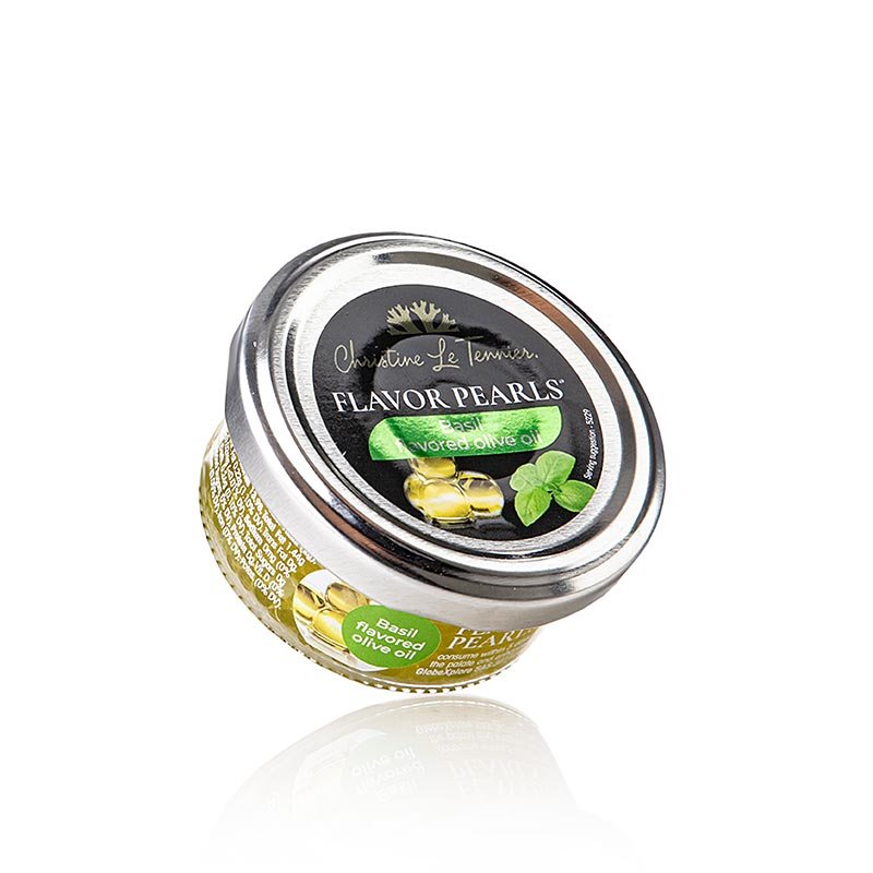 Perles D´Huile - Olivenölkaviar mit Basilikum, Perlen aus Olivenöl (spherical), 45 g | Kaviar, Austern, Fisch - und Meerestier - Produkte | thungourmet