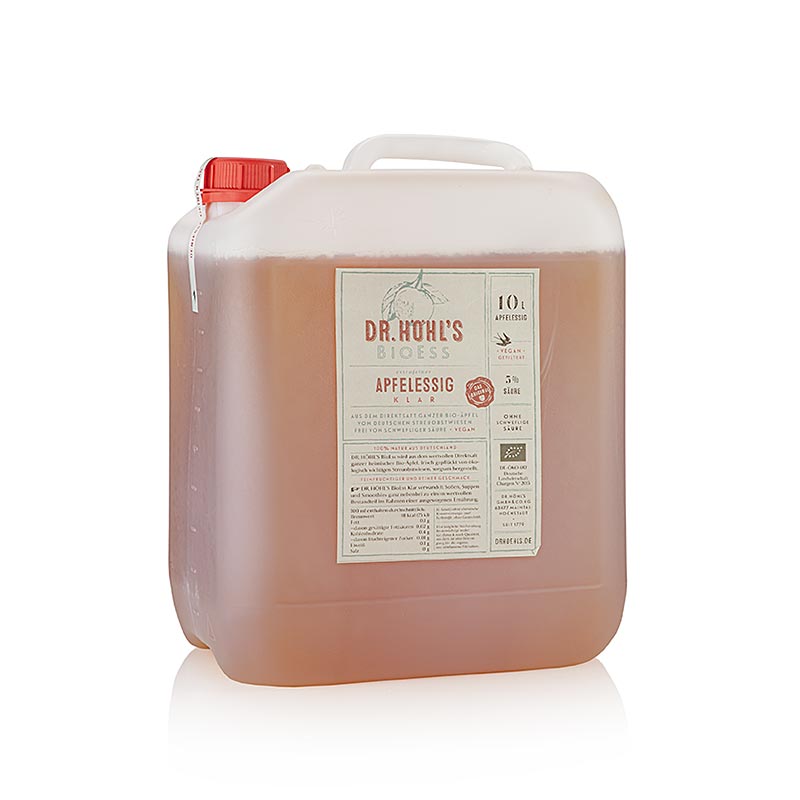 BioEss clair du Dr HÖHL, vinaigre de cidre, végétalien, 5 % d'acidité, BIO, 10 l