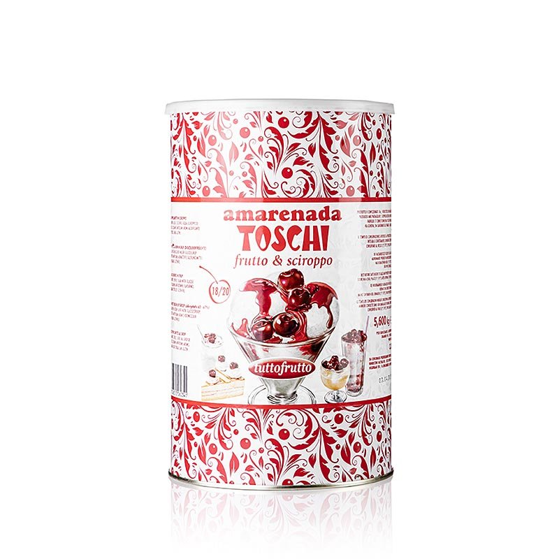 Amarenada - Cerises, 5,6 kg (poids net 3,3 kg), Toschi (Amarena), 5,6 kg | Produits à base de fruits, purées, légumes et pousses | thungourmet