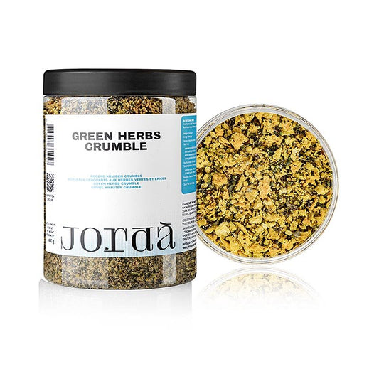 Jorda Crumble Green Herbs, Grüne Kräuter & Brot Knusper, 400 g | Salz, Pfeffer, Gewürze, Aromen,Trockengemüse | thungourmet