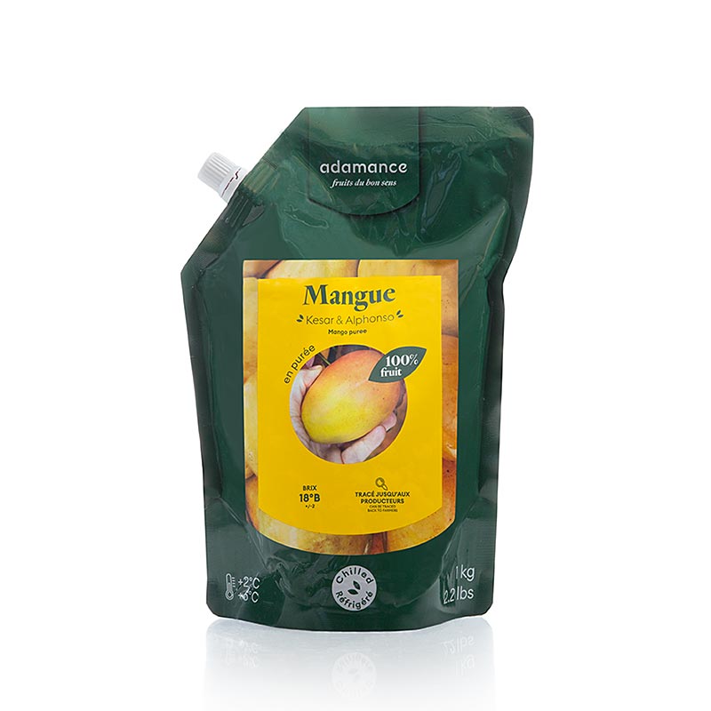 Adamance Mango (Kesar & Alphonso), non sucré, pasteurisé, 1 kg