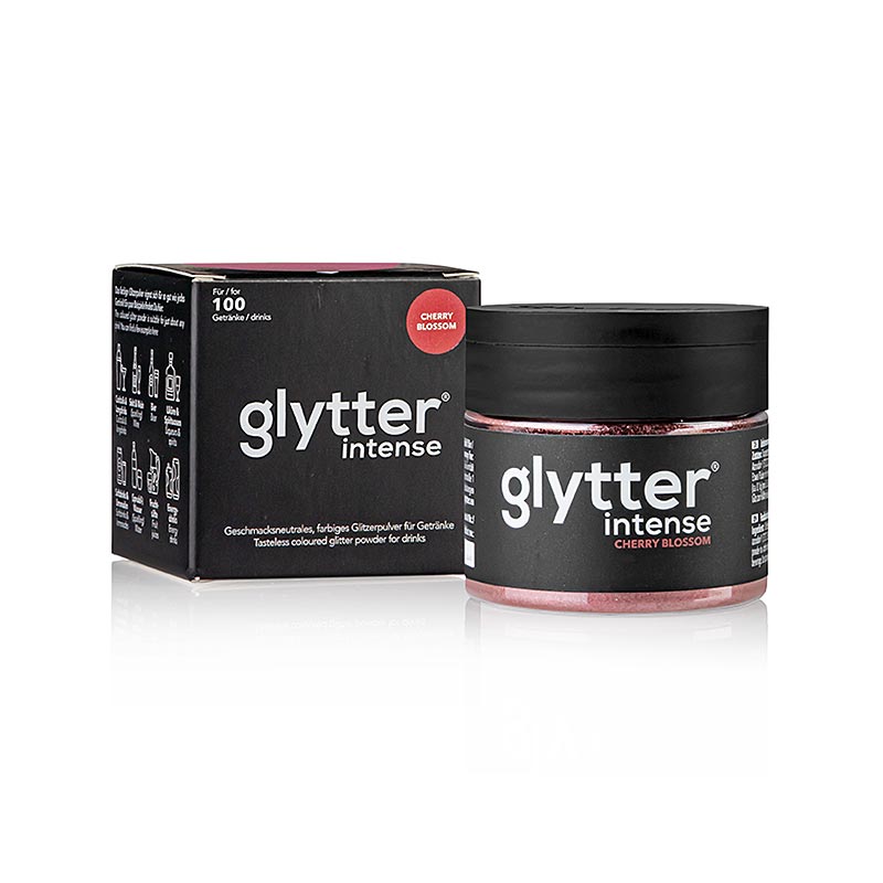 Dekoback - paillettes « Intense Cherry Blossom », poudre de paillettes alimentaire (rouge), 10 g
