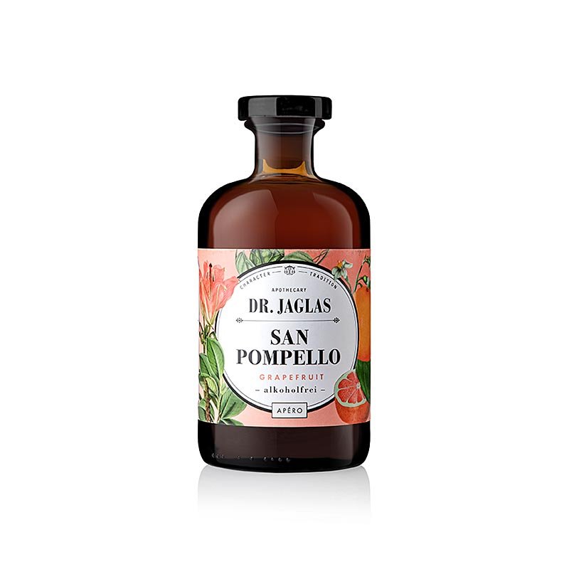 Dr. Jaglas San Pompello, pink Grapefruit Aperitif, alkoholfrei, 500 ml | Spirituosen & andere alkolische Getränke | thungourmet