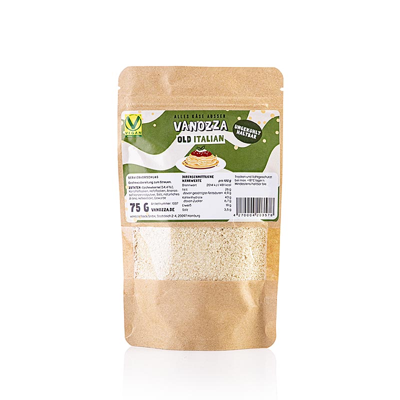 Vanozza - Old Italian, vegane Hartkäsealternative, 75 g