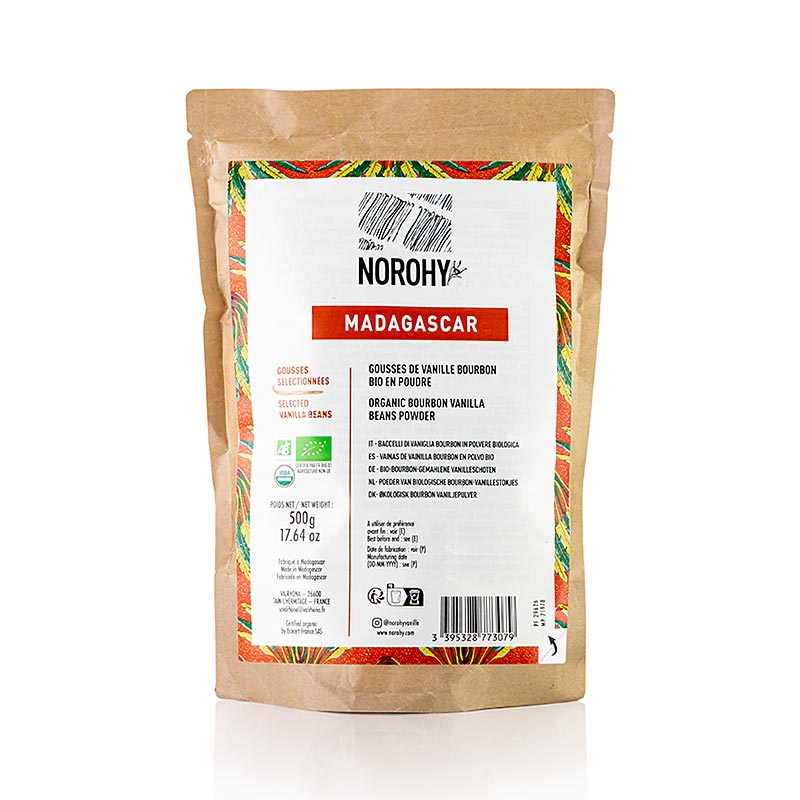 Norohy - Vanilleschotenpulver aus Madagaskar, BIO, 500 g
