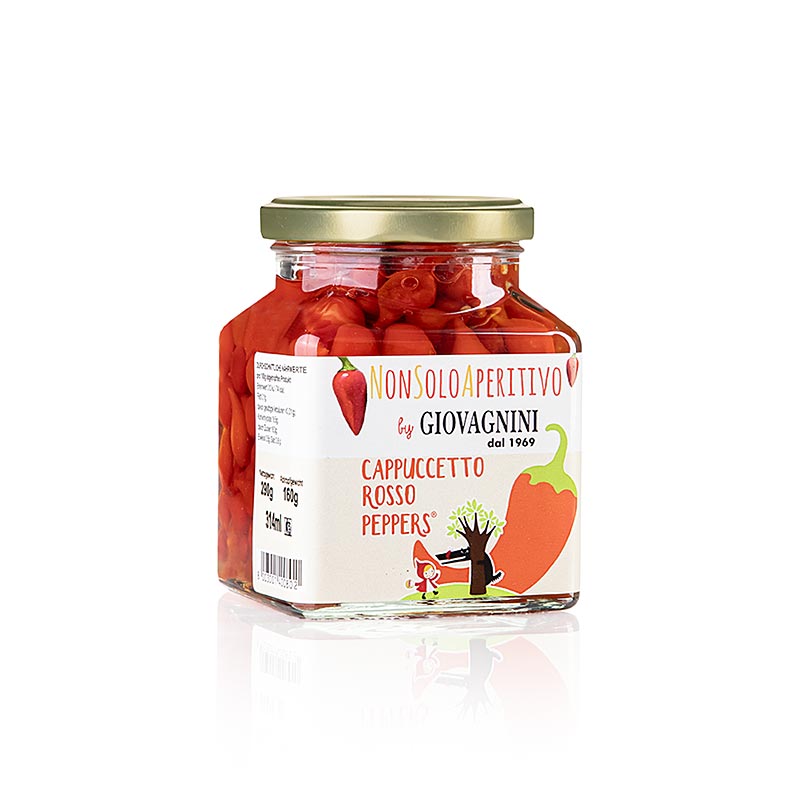 Gouttes de poivrons "Pepper Rosso", rouge, Giovagnini Cappuccetto, 290 g