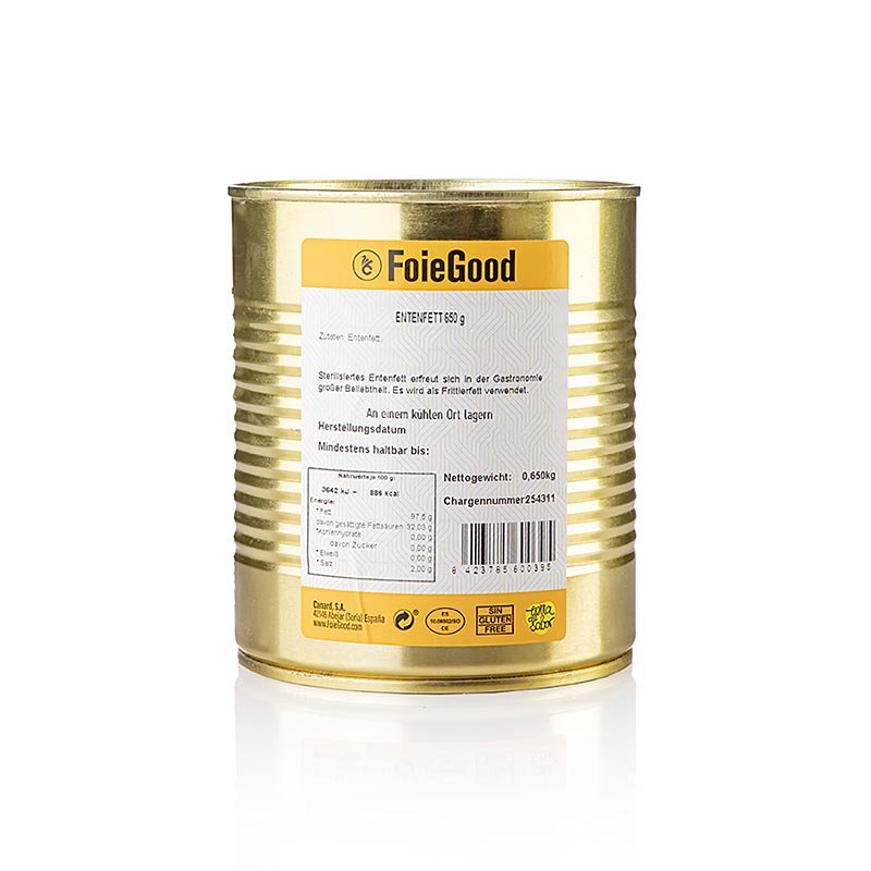 Entenschmalz (Entenfett), von ungestopften Enten, Foie Good, 650 g | Enten, Gänse, Foie Gras - Frisch/Konserve | thungourmet