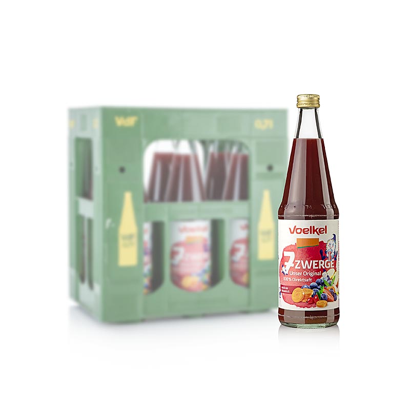 Voelkel 7 Nains Notre jus multifruits original, BIO et végétalien , 4,2 l, 6 x 700 ml