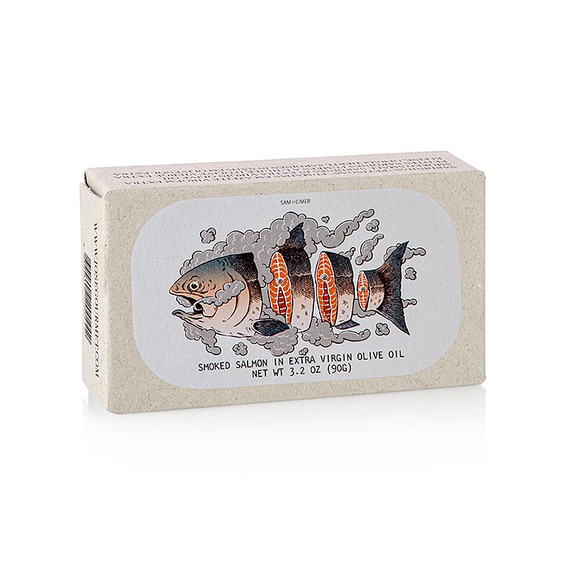 Filet de saumon fumé à Huile d'olive vierge Huile d'olive , Jose Gourmet, 90 g