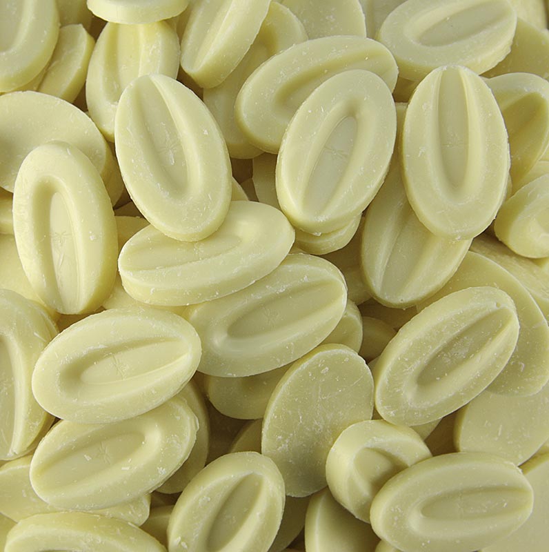 Valrhona Ivoire, couverture blanche, callets, 35 % de beurre de cacao, 3 kg | Couverture, moules à chocolat, produits chocolatés | thungourmet