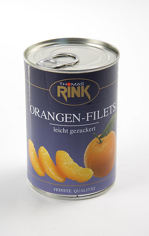 Oranges - Filets - segments calibrés, légèrement sucrés, 425 g | Produits à base de fruits, purées, légumes et pousses | thungourmet