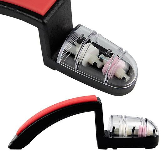 Mino Sharp Aiguiseur universel de couteaux/pierre céramique, rouge-noir, petit, 220/BR, 1 pc