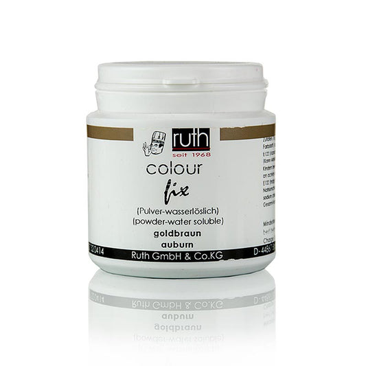 Colorant alimentaire en poudre, soluble dans l'eau, 50 g, idéal pour les travaux de sucre et pour colorer le massepain et le fondant en couleur brun doré Convient pour l'utilisation avec l'aérographe