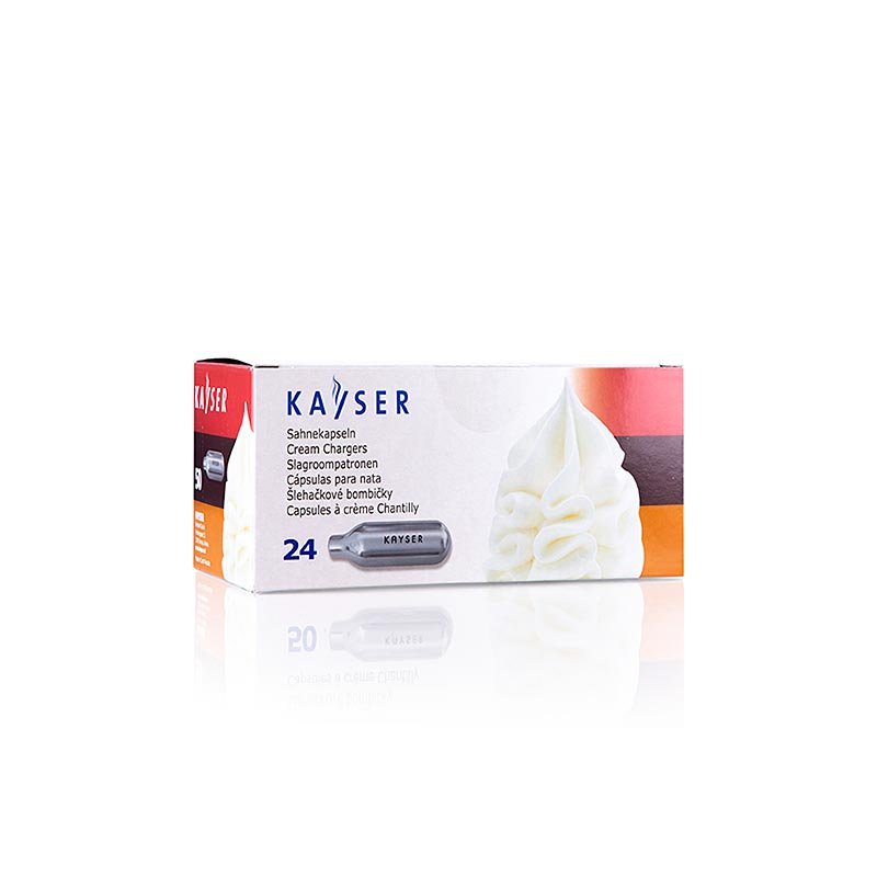 Capsules de crème à usage unique, pour tous les systèmes courants, Kayser, 24 pièces | Non alimentaire / Quincaillerie / Accessoires pour barbecue | thungourmet