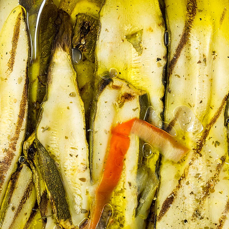 Courgettes marinées, grillées, dans l'huile de tournesol, 1 kg Mariné, conserves, antipasti | thungourmet