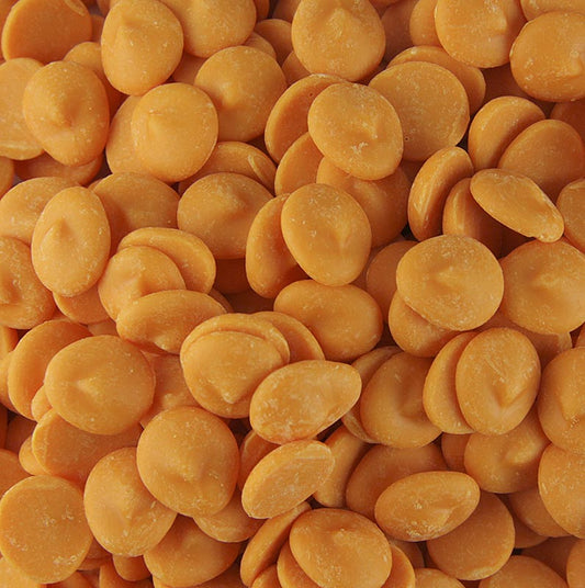 Masse décorative aromatisée au goût d'orange en pot de 2,5 kg pour desserts et gâteaux Facile à fondre et à travailler, parfaite pour les œuvres d'art en chocolat