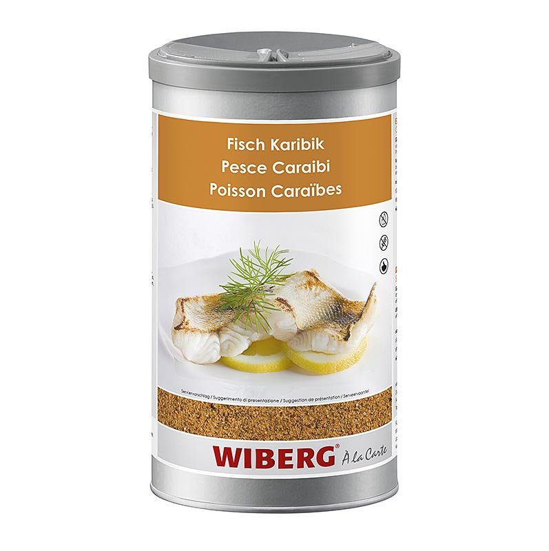 Wiberg Karibik Style, sel épicé pour poisson, 950 g | Sel, poivre, épices, arômes, légumes secs | thungourmet