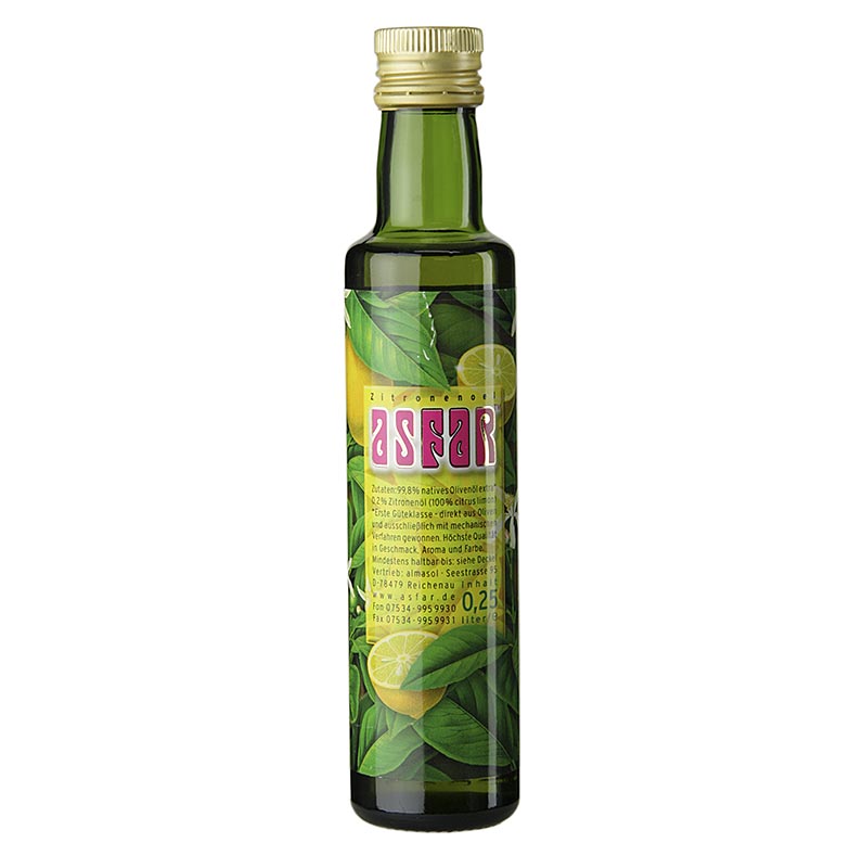 Huile d'olive extra vierge, Asfar à l'huile de citron, Espagne, 250 ml