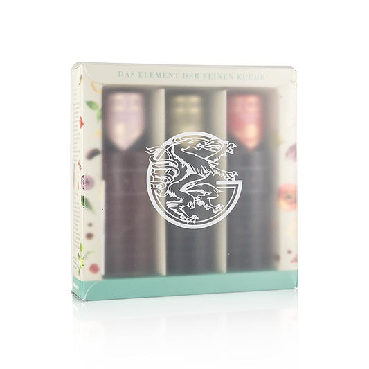 Gölles Essig - Set vaporisateur : vinaigre de framboise, Schilcher et balsamique, 375 ml, 3 x 125 ml | Vinaigre & huile | thungourmet