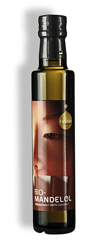 Huile d'amande, à partir d'amandes grillées, pressée à froid, Fandler, BIO, 250 ml Vinaigre & huile | thungourmet