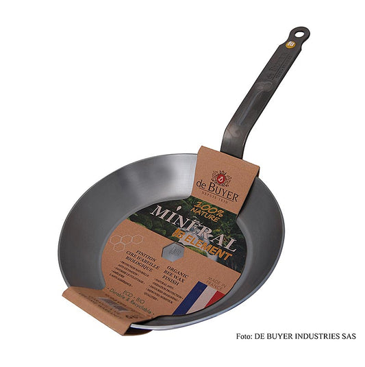 deBUYER « Mineral B Element » Poêle en fer « Lyonnaise », ø 24 cm, hauteur 3,8 cm, 1 pièce | Non alimentaire / Quincaillerie / Accessoires pour barbecue | thungourmet