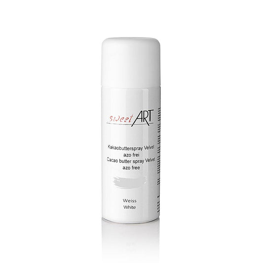 Beurre de cacao en bombe, effet velours, blanc, Sweet Art, 400 ml