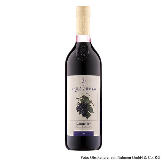 Jus de raisin Dornfelder, rouge, 100% pur jus, van Nahmen, BIO, 750 ml