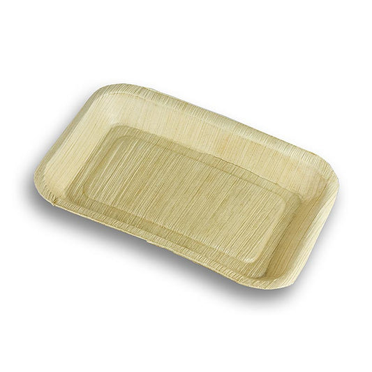 Assiettes jetables en feuille de palmier, carrées, 16 x 24 cm, 100 % compostables, 100 pièces | Non alimentaire / Quincaillerie / Accessoires pour barbecue | thungourmet