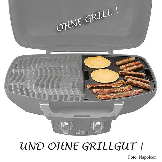 Accessoires de cuisson Napoléon - Plaque réversible en fonte pour les barbecues TQ285 & TQ285PRO, 1 pc - Plaque réversible en fonte de haute qualité pour les modèles TQ285 et TQ285PRO, parfaite pour une répartition uniforme de la chaleur et des possibilités de cuisson variées