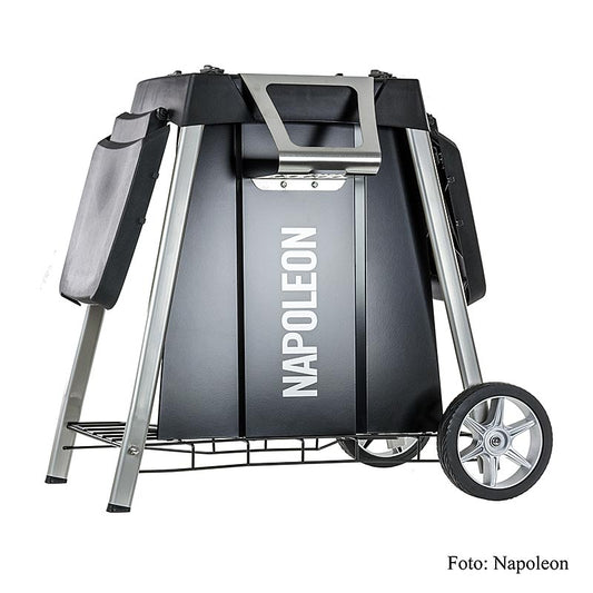 Accessoires pour barbecue Napoléon - Support pour TRAVELQ PRO 285, sur roulettes, avec tablettes latérales, 1 pièce - Accessoires pour le barbecue de transport avec support portable et tablettes latérales pratiques