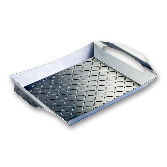 Stainless steel Napoleon grill accessoires PRO panier à légumes measuring 42x30cm for grilling vegetables