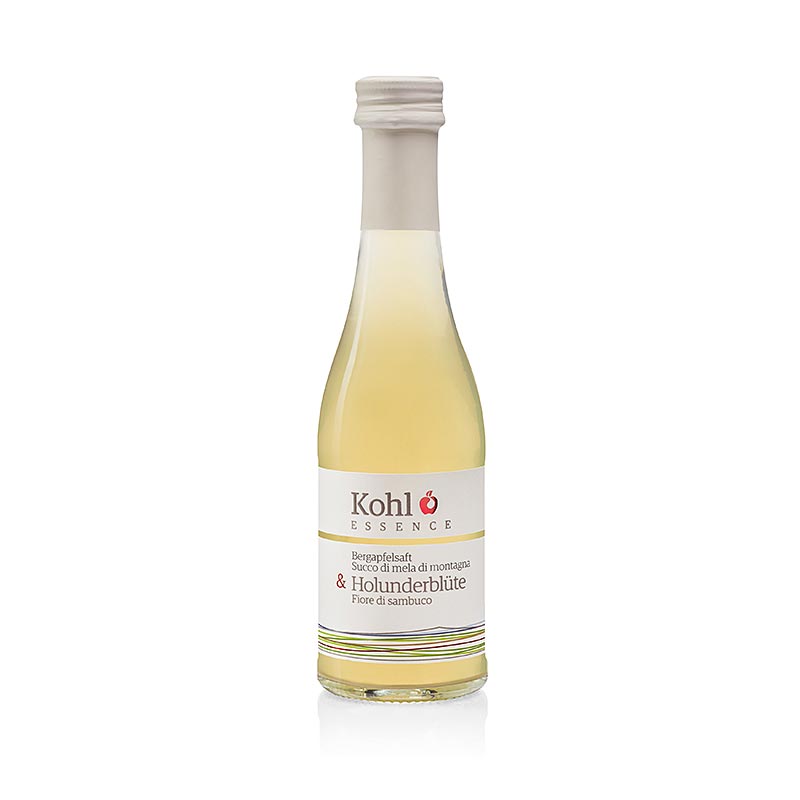 Jus de pomme de montagne pur et naturel avec fleur de sureau, 200 ml, de Kohl du Tyrol du Sud