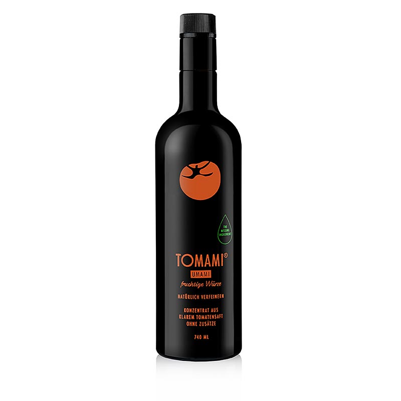 Tomami Umami ®, 1 concentré de tomates, fruité intense, 740 ml - 100 % obtenu à partir de tomates bien mûres, affinage naturel des plats, sans additifs ni sel, rehausse le goût propre naturel