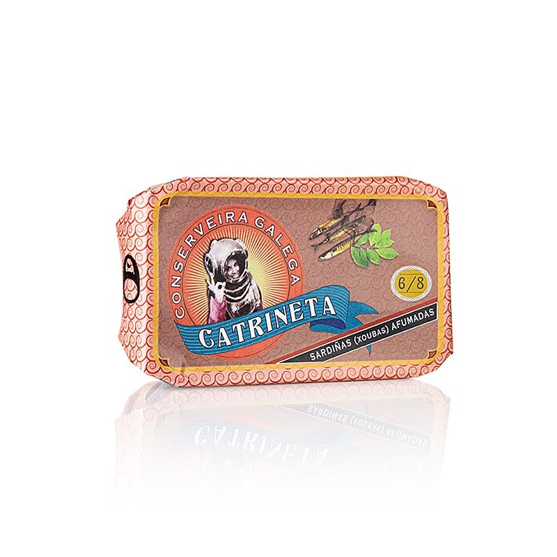 Sardines entières fumées, Catrineta, 81 g | Caviar, huîtres, poissons et fruits de mer | thungourmet