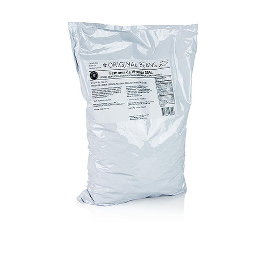 Femmes de Virunga Congo, 55%, Couverture lait, Callets, Original Beans, BIO, 2 kg