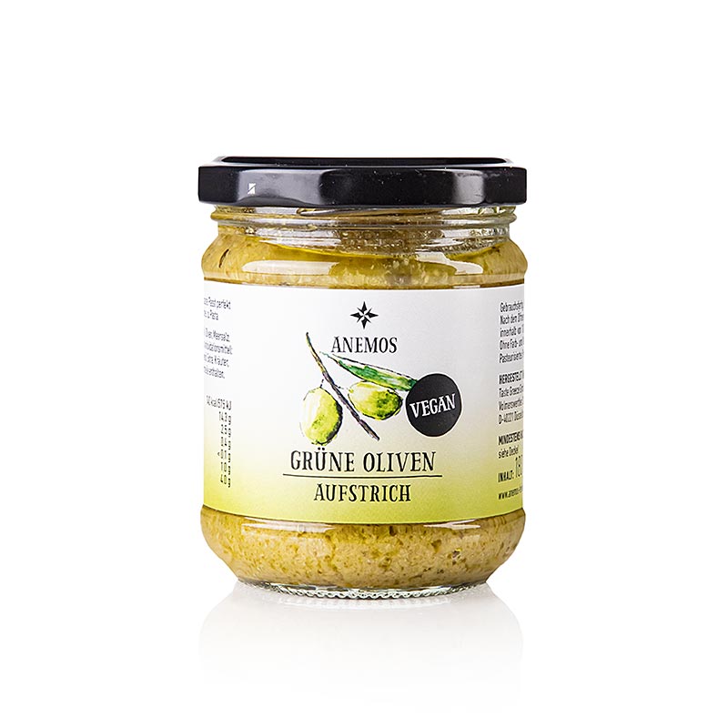 Pâte d'olive - Tapenade, verte, à base d'olives Chalkediki, ANEMOS, 180 g