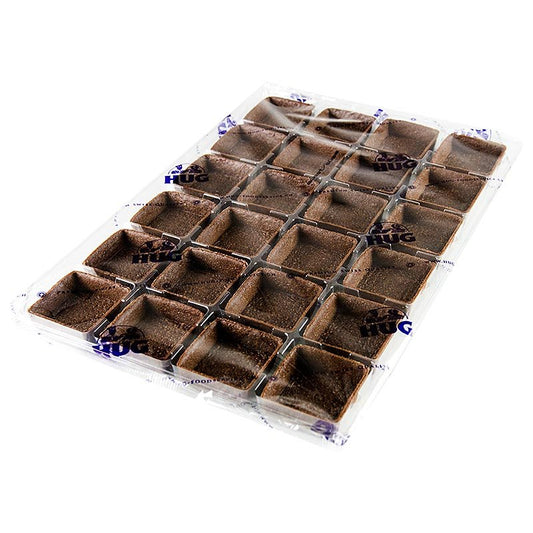 Dessert - Tartelettes - Filigrano, carrées, 5,3 cm, H 1,8 cm, pâte brisée au chocolat, 2,016 kg, 144 pièces | Pâtisserie, dessert, sirop | thungourmet